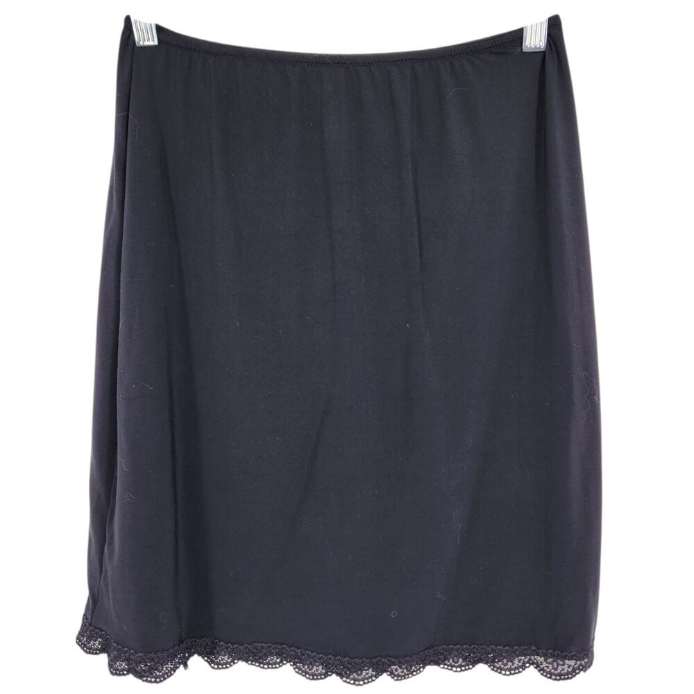 Jockey Black Half Slip with Lace Trim – Size Medium